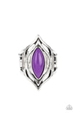 Fearless Fluorescence - Purple Ring - Paparazzi Accessories Ring Bedazzle Me Pretty Mobile Fashion Boutique
