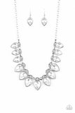 FEARLESS is More - White Necklace - Paparazzi Accessories Necklace Bedazzle Me Pretty Mobile Fashion Boutique