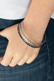 Fearless Shimmer - Purple Bracelet - Paparazzi Accessories Bracelet Bedazzle Me Pretty Mobile Fashion Boutique