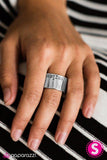 Fearlessly Fashionable - Silver Ring - Paparazzi Accessories Ring Bedazzle Me Pretty Mobile Fashion Boutique