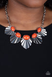 Fearlessly Ferocious - Orange Necklace - Paparazzi Accessories Necklace Bedazzle Me Pretty Mobile Fashion Boutique