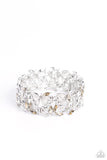 Feathered Finesse - Brown Bracelet - Paparazzi Accessories Bracelet Bedazzle Me Pretty Mobile Fashion Boutique