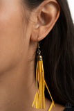 Feel at HOMESPUN - Yellow Necklace - Paparazzi Accessories Necklace Bedazzle Me Pretty Mobile Fashion Boutique