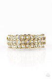 Feeling Fab-YOU-less - Brass Ring - Paparazzi Accessories Ring Bedazzle Me Pretty Mobile Fashion Boutique