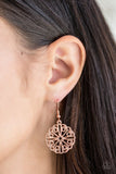 Feeling Frilly - Copper Earrings - Paparazzi Accessories Earrings Bedazzle Me Pretty Mobile Fashion Boutique