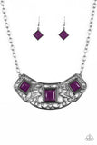Feeling Inde-PENDANT - Purple Necklace - Paparazzi Accessories Necklace Bedazzle Me Pretty Mobile Fashion Boutique