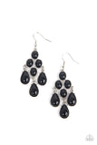Feeling TIER-rific - Black Earrings - Paparazzi Accessories Earrings Bedazzle Me Pretty Mobile Fashion Boutique
