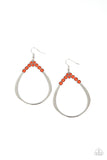 Festive Fervor - Orange Earrings - Paparazzi Accessories Earrings Bedazzle Me Pretty Mobile Fashion Boutique
