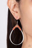 Festive Fervor - Orange Earrings - Paparazzi Accessories Earrings Bedazzle Me Pretty Mobile Fashion Boutique