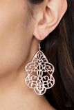 Festive Foliage - Rose Gold Earrings - Paparazzi Accessories Earrings Bedazzle Me Pretty Mobile Fashion Boutique