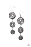 Festively Floral - Yellow Earrings - Paparazzi Accessories Earrings Bedazzle Me Pretty Mobile Fashion Boutique