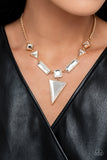 Fetchingly Fierce - Gold Necklace - Paparazzi Accessories Necklace Bedazzle Me Pretty Mobile Fashion Boutique