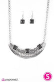 Fierce Fascination - Black Necklace - Paparazzi Accessories Necklace Bedazzle Me Pretty Mobile Fashion Boutique