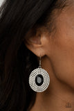 FIERCE Field - Black Earrings - Paparazzi Accessories Earrings Bedazzle Me Pretty Mobile Fashion Boutique