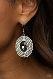FIERCE Field - Silver Earrings - Paparazzi Accessories Earrings Bedazzle Me Pretty Mobile Fashion Boutique