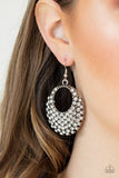 Fierce Flash - White Earrings - Paparazzi Accessories Earrings Bedazzle Me Pretty Mobile Fashion Boutique