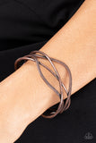 Fierce Fusion - Copper Bracelet - Paparazzi Accessories Bracelet Bedazzle Me Pretty Mobile Fashion Boutique