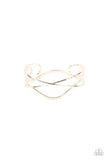 Fierce Fusion - Gold Bracelet - Paparazzi Accessories Bracelet Bedazzle Me Pretty Mobile Fashion Boutique