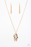 Fiercely Fall - Gold Necklace - Paparazzi Accessories Necklace Bedazzle Me Pretty Mobile Fashion Boutique