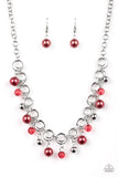 Fiercely Fancy - Red Necklace - Paparazzi Accessories Necklace Bedazzle Me Pretty Mobile Fashion Boutique