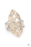 Fiery Foliage - Brown Ring - Paparazzi Accessories Ring Bedazzle Me Pretty Mobile Fashion Boutique