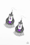 Fiesta Flair - Purple Earrings - Paparazzi Accessories Earrings Bedazzle Me Pretty Mobile Fashion Boutique