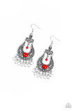 Fiesta Flair - Red Earrings - Paparazzi Accessories Earrings Bedazzle Me Pretty Mobile Fashion Boutique