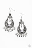 Fiesta Flair - Silver Earrings - Paparazzi Accessories Earrings Bedazzle Me Pretty Mobile Fashion Boutique