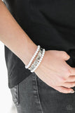 Fiesta Flavor - White Bracelet - Paparazzi Accessories Bracelet Bedazzle Me Pretty Mobile Fashion Boutique