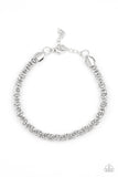 Fighting Chance - Silver Mens Bracelet - Paparazzi Accessories Mens Bracelet Bedazzle Me Pretty Mobile Fashion Boutique