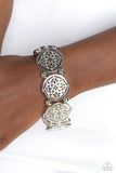 Filigree Fanfare - Silver Bracelet - Paparazzi Accessories Bracelet Bedazzle Me Pretty Mobile Fashion Boutique