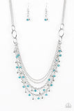 Financially Fabulous - Blue Necklace - Paparazzi Accessories Necklace Bedazzle Me Pretty Mobile Fashion Boutique