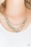 Financially Fabulous - Blue Necklace - Paparazzi Accessories Necklace Bedazzle Me Pretty Mobile Fashion Boutique