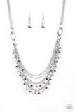 Financially Fabulous - Purple Necklace - Paparazzi Accessories Necklace Bedazzle Me Pretty Mobile Fashion Boutique