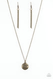 Find Joy - Brass Necklace - Paparazzi Accessories Necklace FS-Bedazzle Me Pretty Mobile Fashion Boutique
