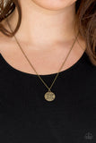 Find Joy - Brass Necklace - Paparazzi Accessories Necklace FS-Bedazzle Me Pretty Mobile Fashion Boutique