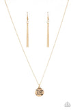 Find Joy - Gold Necklace - Paparazzi Accessories Necklace Bedazzle Me Pretty Mobile Fashion Boutique