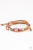 Find Your Way - Red Bracelet - Paparazzi Accessories Bracelet Bedazzle Me Pretty Mobile Fashion Boutique