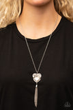 Finding My Forever - White Necklace - Paparazzi Accessories Necklace Bedazzle Me Pretty Mobile Fashion Boutique