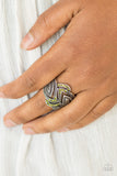 Fire and Ice - Green Ring - Paparazzi Accessories Ring Bedazzle Me Pretty Mobile Fashion Boutique