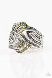 Fire and Ice - Green Ring - Paparazzi Accessories Ring Bedazzle Me Pretty Mobile Fashion Boutique