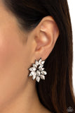 Fire Hazard - Black Post Earrings - Paparazzi Accessories Post Earrings Bedazzle Me Pretty Mobile Fashion Boutique