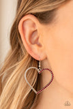 First Date Dazzle - Red Earrings - Paparazzi Accessories Earrings Bedazzle Me Pretty Mobile Fashion Boutique