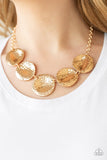 First Impressions - Gold Necklace - Paparazzi Accessories Necklace Bedazzle Me Pretty Mobile Fashion Boutique