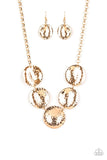 First Impressions - Gold Necklace - Paparazzi Accessories Necklace Bedazzle Me Pretty Mobile Fashion Boutique