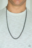 First Rule Of Fight Club - Black Necklace - Paparazzi Accessories Necklace Bedazzle Me Pretty Mobile Fashion Boutique