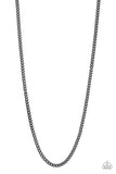First Rule Of Fight Club - Black Necklace - Paparazzi Accessories Necklace Bedazzle Me Pretty Mobile Fashion Boutique