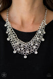 Fishing for Compliments - Silver Necklace - Paparazzi Accessories Necklace Bedazzle Me Pretty Mobile Fashion Boutique