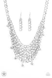 Fishing for Compliments - Silver Necklace - Paparazzi Accessories Necklace Bedazzle Me Pretty Mobile Fashion Boutique