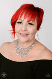 Fishing for Compliments - Silver Necklace - Paparazzi Accessories Necklace Bedazzle Me Pretty Mobile Fashion Boutique